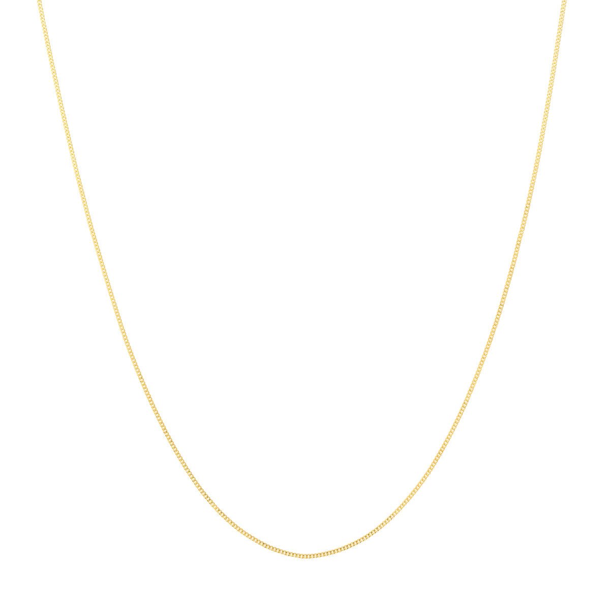 14K Gold 0.70mm Adjustable Child's Curb Chain Birmingham Jewelry Gold Chain Birmingham Jewelry