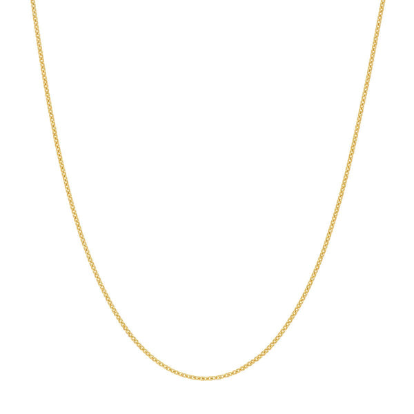 14K Gold 0.7mm Adjustable Cable Chain with Spring Ring Birmingham Jewelry Chain Birmingham Jewelry 