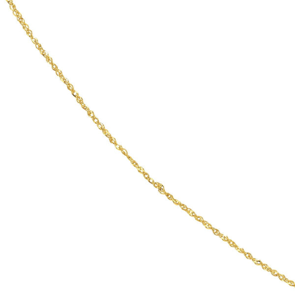 14K Gold 0.85mm Sparkle Singapore Chain with Lobster Lock Birmingham Jewelry Chain Birmingham Jewelry 