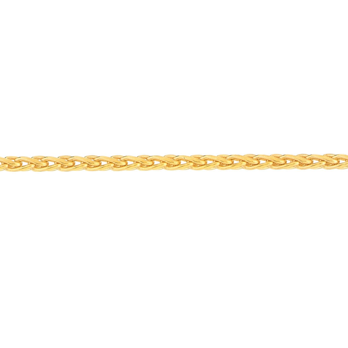 14K Gold 1.05mm D/C Wheat Chain with Lobster Lock Anklet Birmingham Jewelry Anklet Birmingham Jewelry