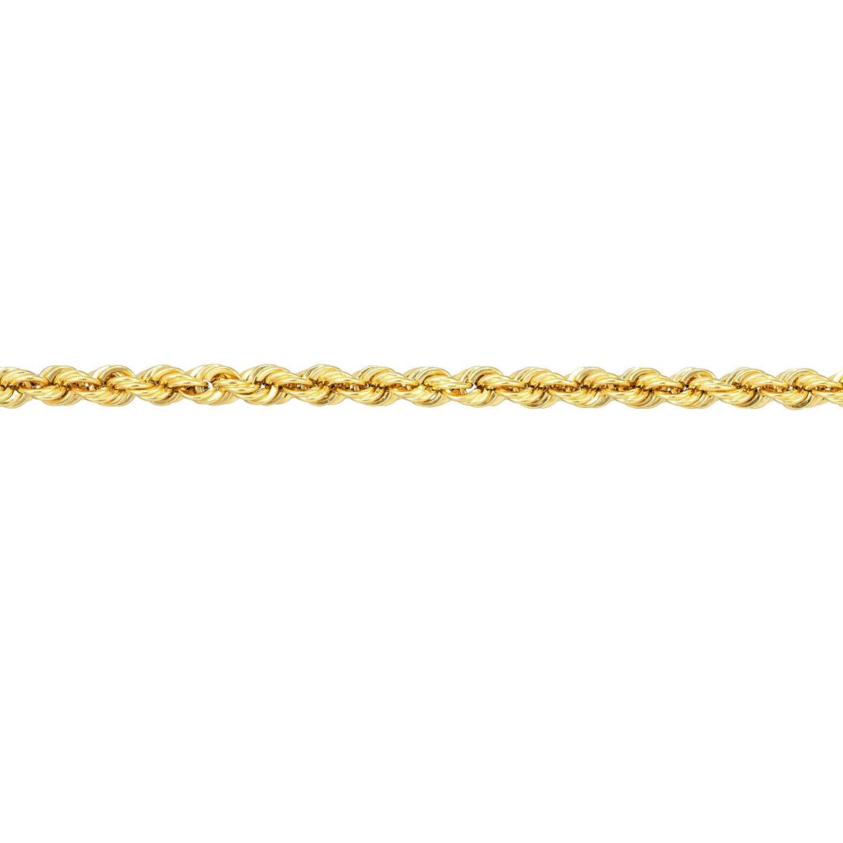 14K Gold 1.80mm Light Rope Chain with Lobster Lock Anklet Birmingham Jewelry Anklet Birmingham Jewelry