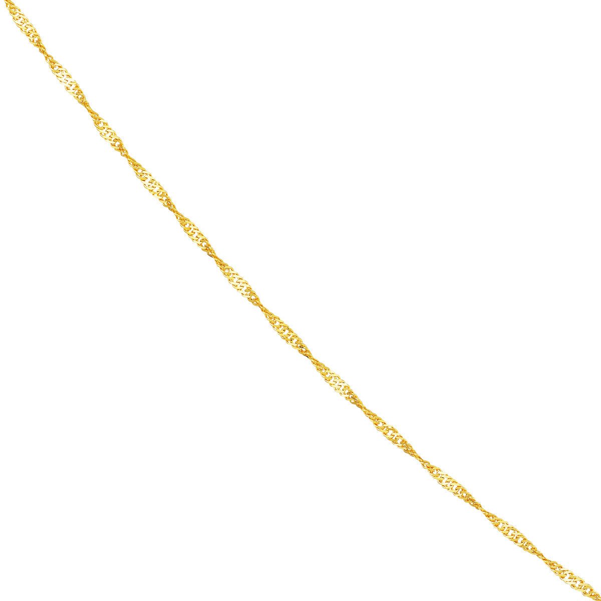 14K Gold 1.00mm Singapore Chain with Spring Ring Birmingham Jewelry Gold Chain Birmingham Jewelry
