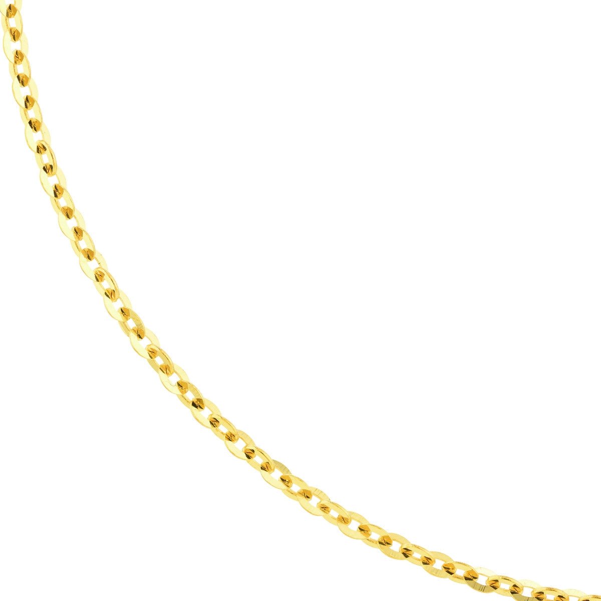 14K Gold 2.10mm D/C Brill Cable Chain with Slider Bead Birmingham Jewelry Gold Chain Birmingham Jewelry