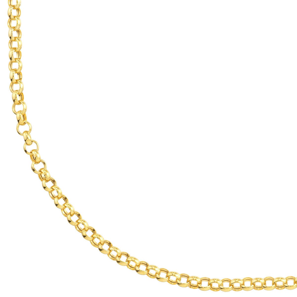 14K Gold 3.75mm Hollow Rolo Chain Birmingham Jewelry Gold Chain Birmingham Jewelry