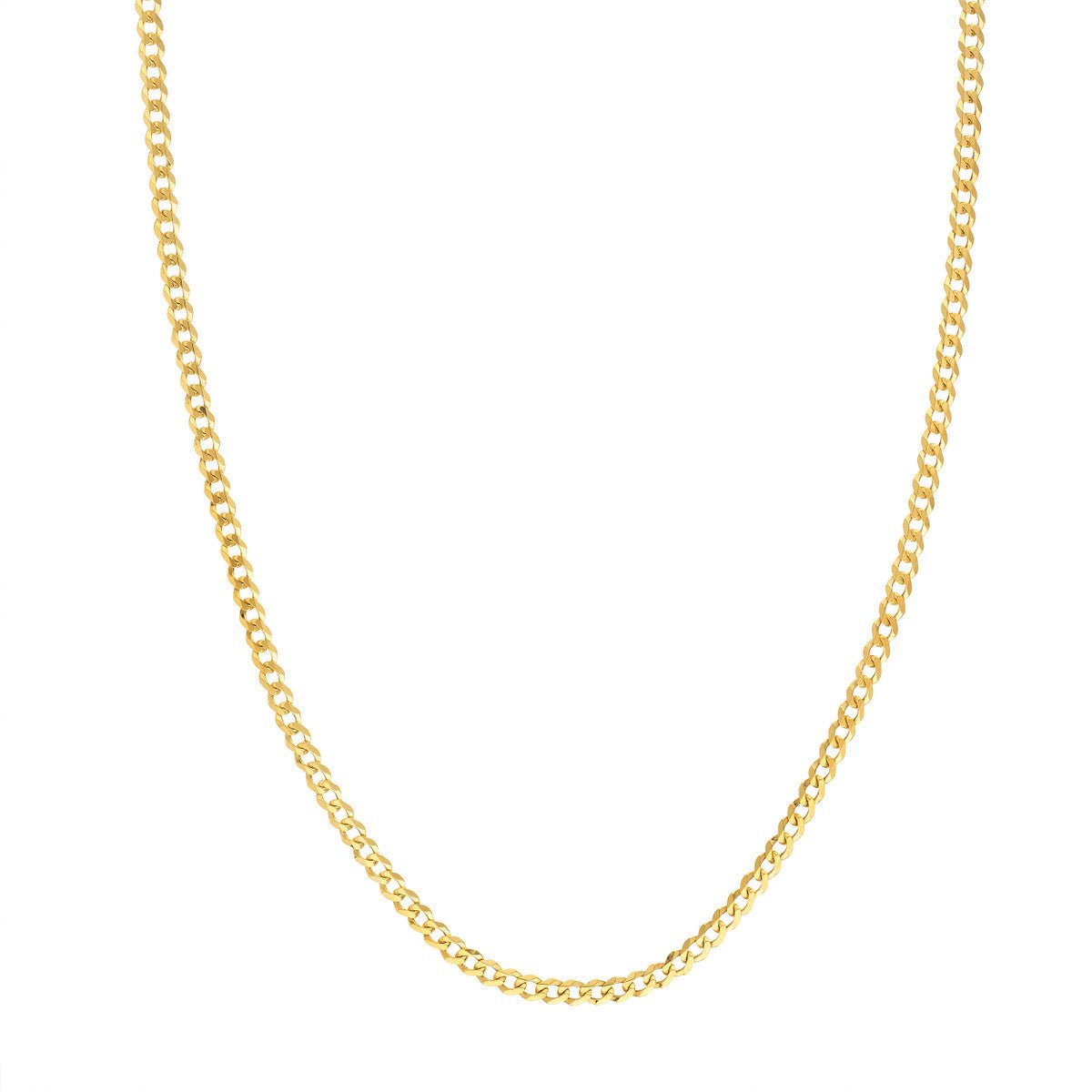 14K Gold 3.70mm Curb Chain with Lobster Lock Birmingham Jewelry Gold Chain Birmingham Jewelry