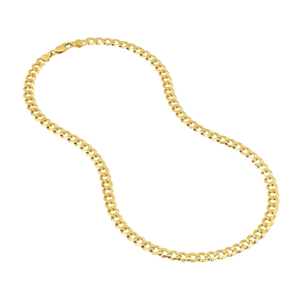 Birmingham Jewelry - 14K Gold 7mm Curb Chain with Lobster Lock - Birmingham Jewelry
