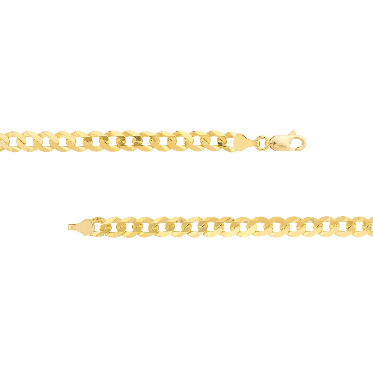 Birmingham Jewelry - 14K Gold 7mm Curb Chain with Lobster Lock - Birmingham Jewelry