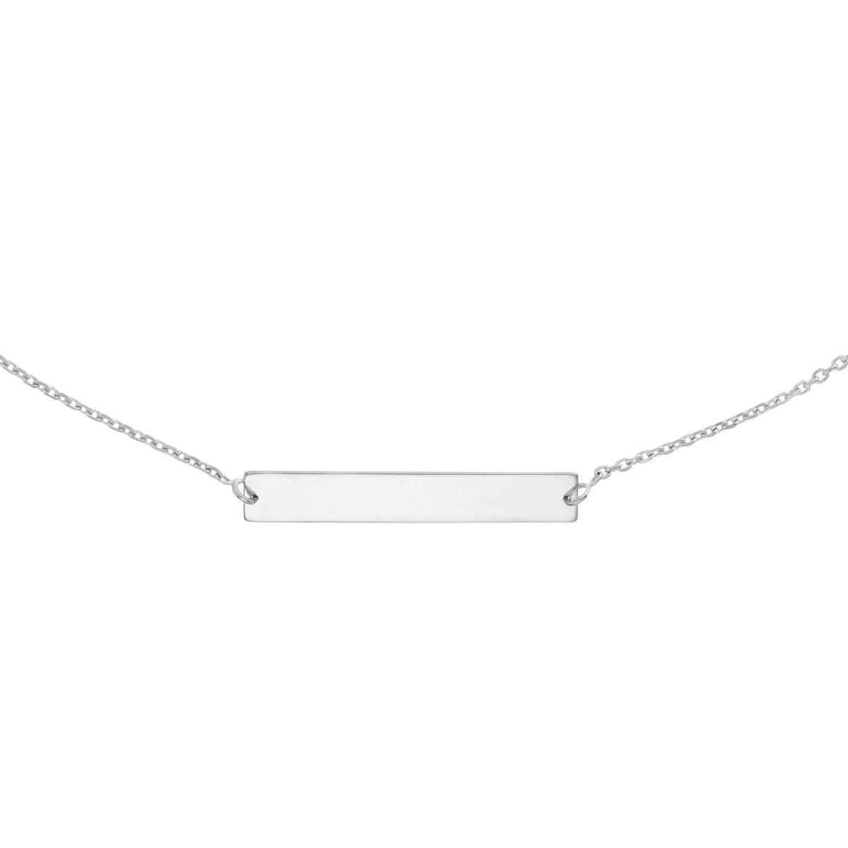 Birmingham Jewelry - 14K Gold Engravable Mini Bar Adjustable Choker - Birmingham Jewelry