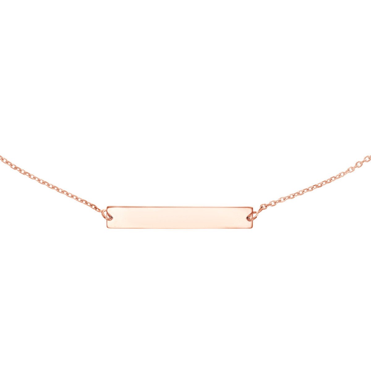 Birmingham Jewelry - 14K Gold Engravable Mini Bar Adjustable Choker - Birmingham Jewelry