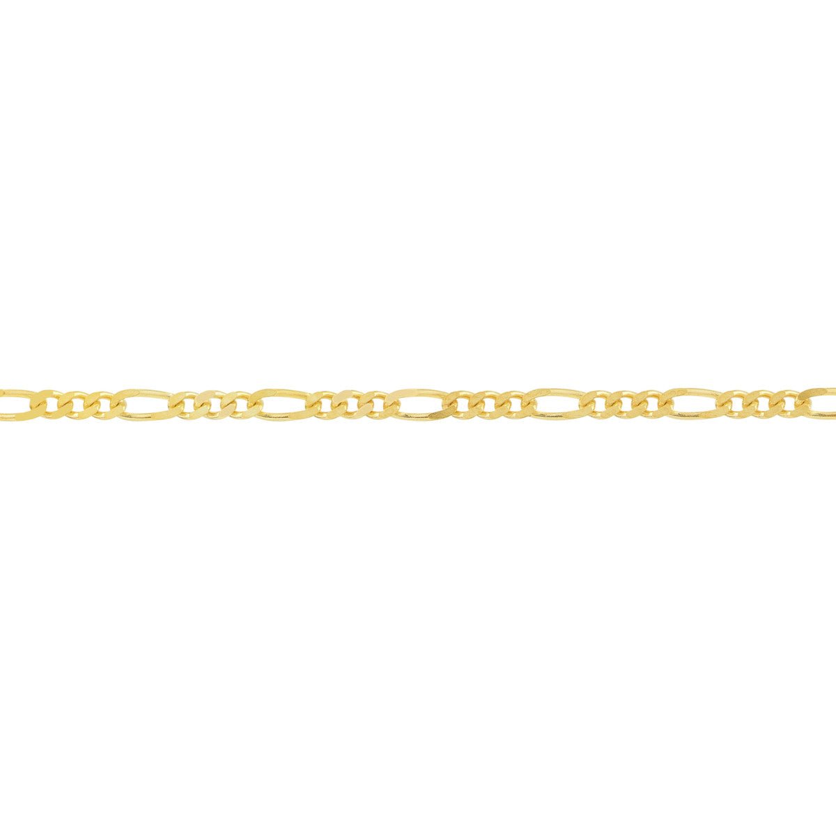 Birmingham Jewelry - 14K Gold Figaro Chain Adjustable Anklet - Birmingham Jewelry