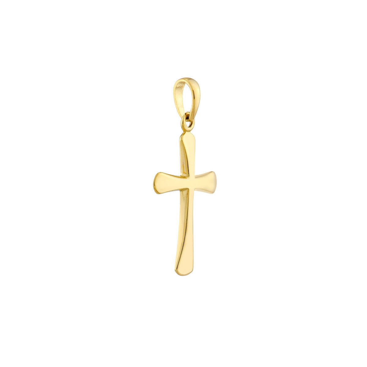Birmingham Jewelry - 14K Gold Flare-edged Cross Pendant - Birmingham Jewelry