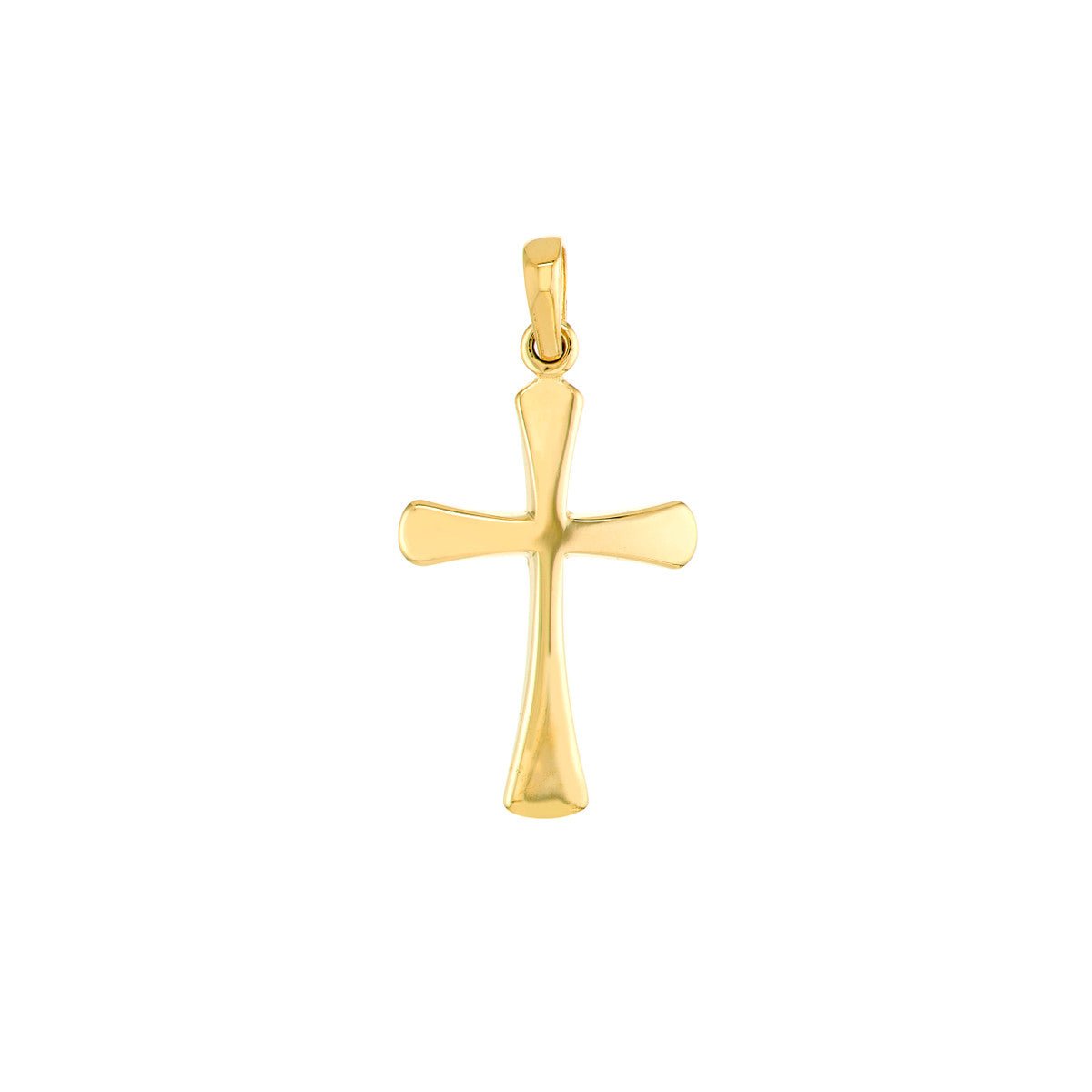 Birmingham Jewelry - 14K Gold Flare-edged Cross Pendant - Birmingham Jewelry