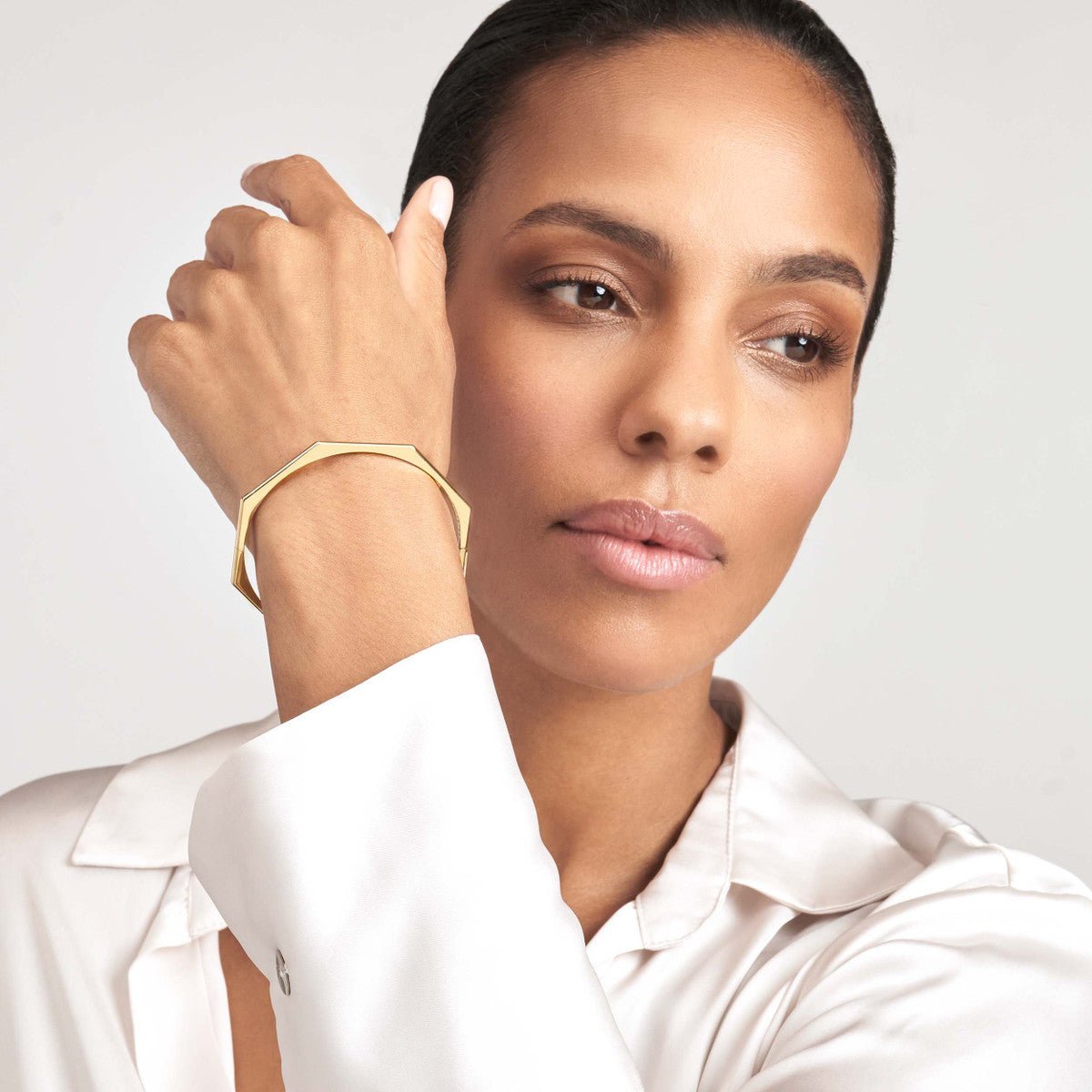 Birmingham Jewelry - 14K Gold Geometric Octagon Bangle Bracelet - Birmingham Jewelry