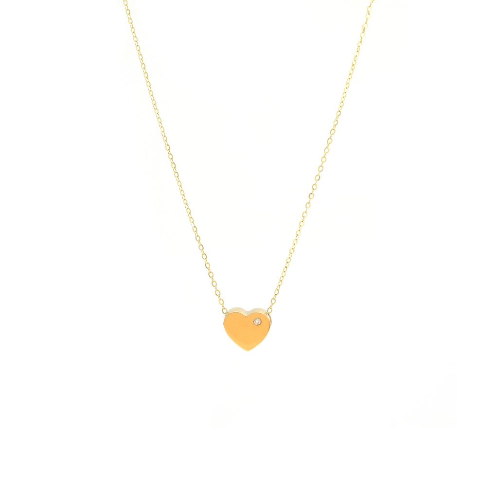 14K Gold Heart With Diamond Birmingham Jewelry Necklace Birmingham Jewelry