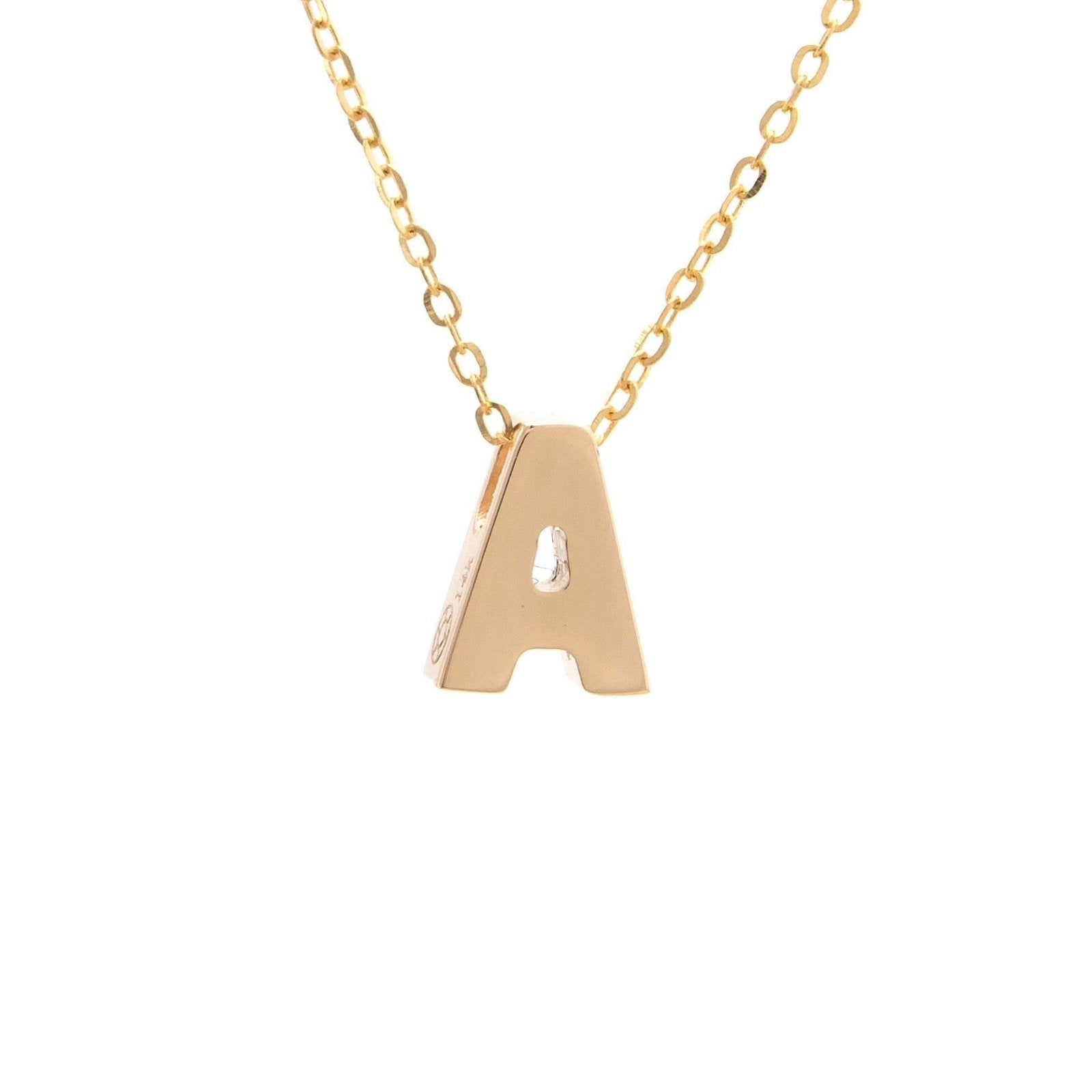 14K Gold Initial "A" Necklace Birmingham Jewelry Necklace Birmingham Jewelry