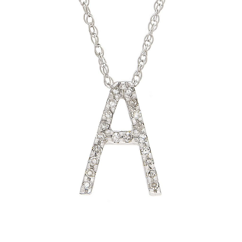 14K Gold Initial "A" Necklace With Diamonds (Big) Birmingham Jewelry Necklace Birmingham Jewelry
