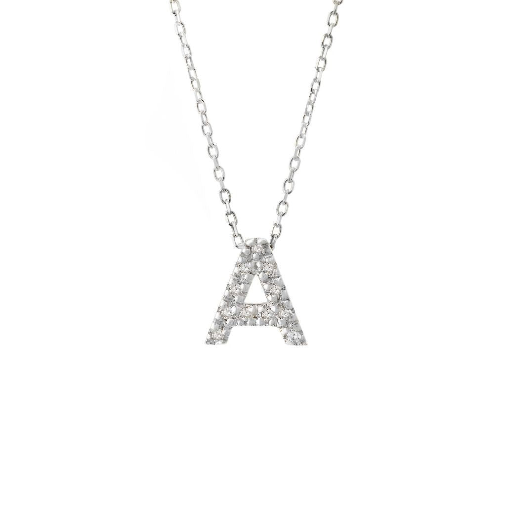 14K Gold Initial "A" Necklace With Diamonds Birmingham Jewelry Necklace Birmingham Jewelry