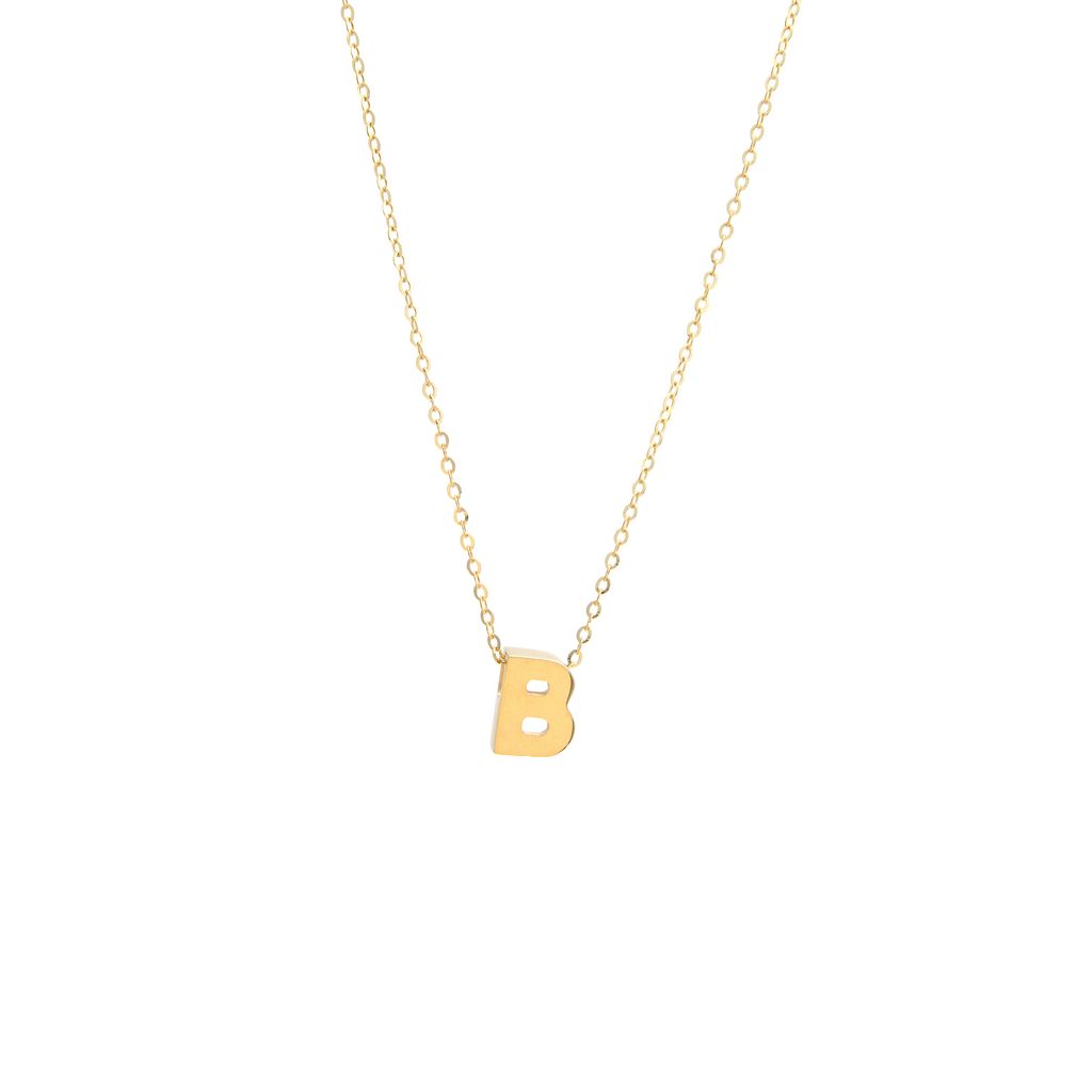 14K Gold Initial "B" Necklace Birmingham Jewelry Necklace Birmingham Jewelry