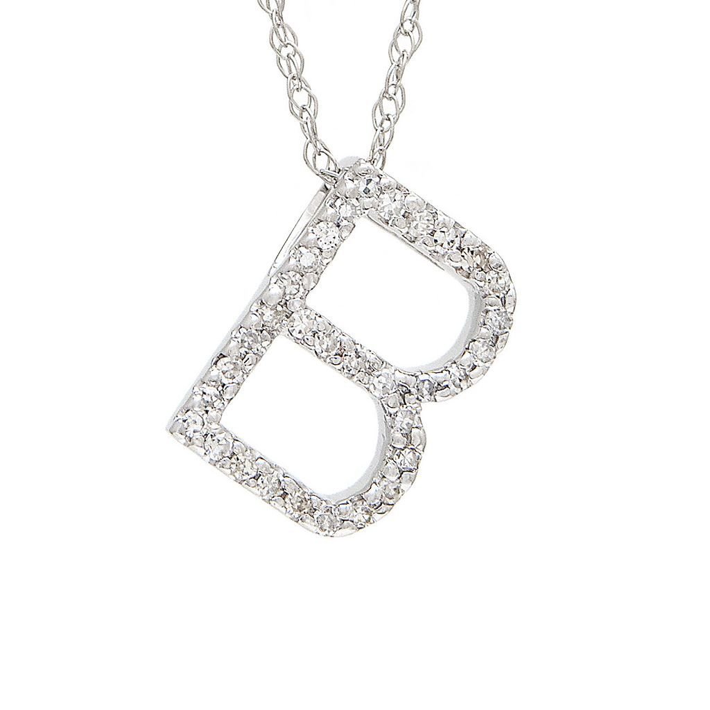 14K Gold Initial "B" Necklace With Diamonds (Big) Birmingham Jewelry Necklace Birmingham Jewelry