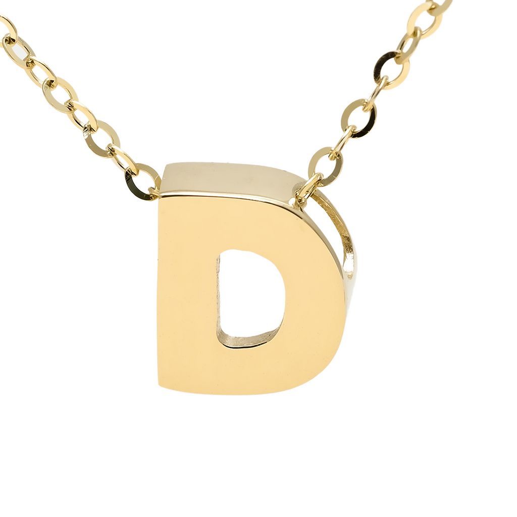 14K Gold Initial "D" Necklace Birmingham Jewelry Necklace Birmingham Jewelry