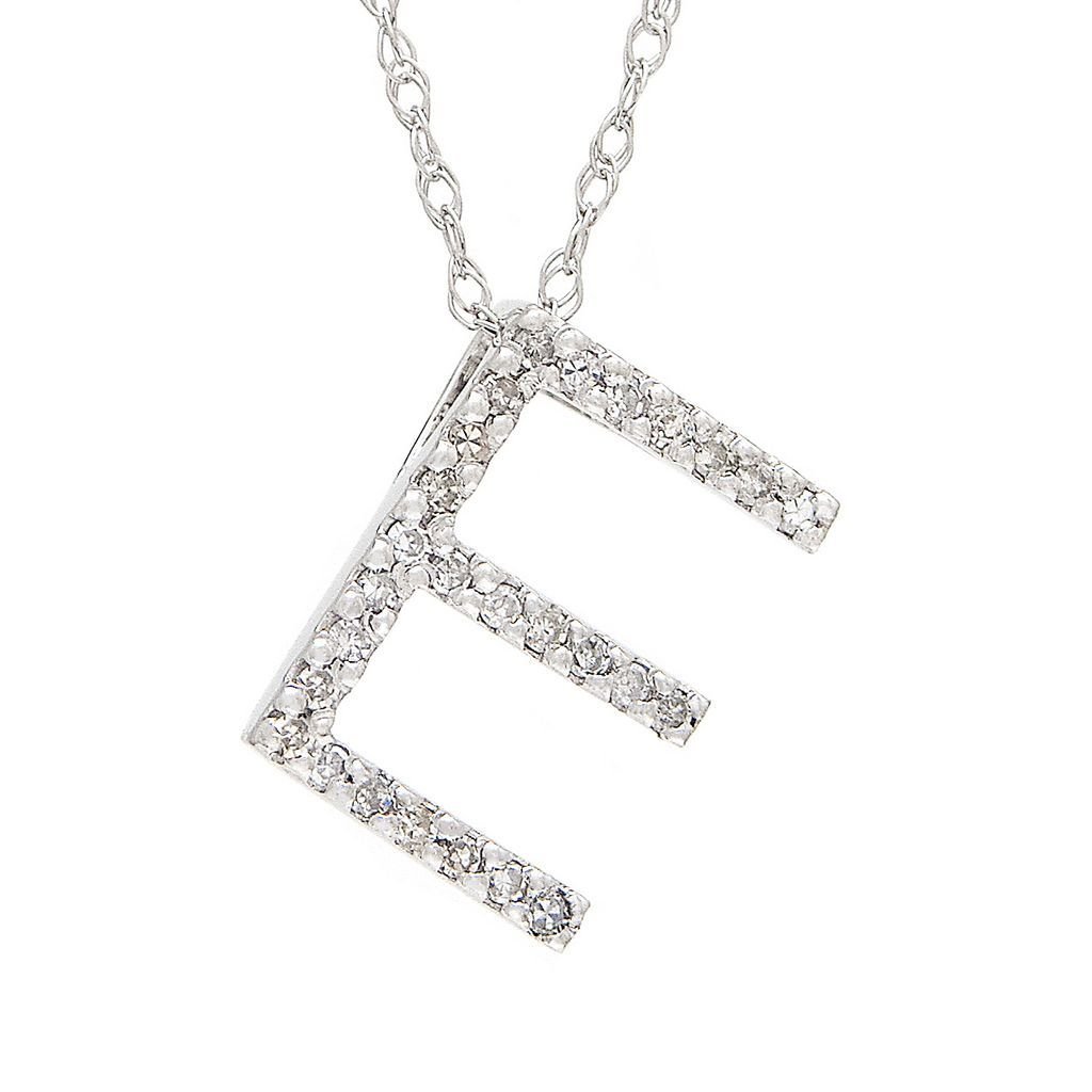 14K Gold Initial "E" Necklace With Diamonds (Big) Birmingham Jewelry Necklace Birmingham Jewelry