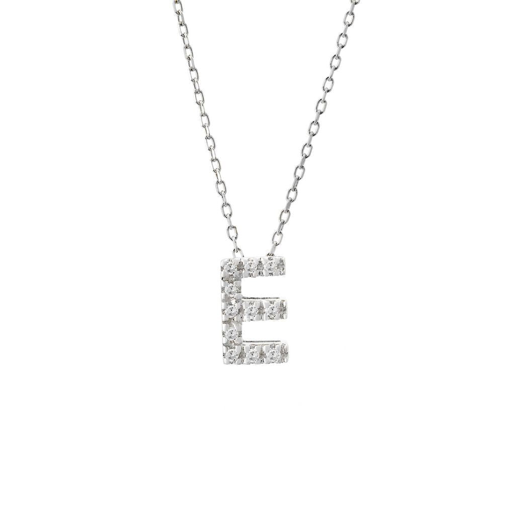 14K Gold Initial "E" Necklace With Diamonds Birmingham Jewelry Necklace Birmingham Jewelry