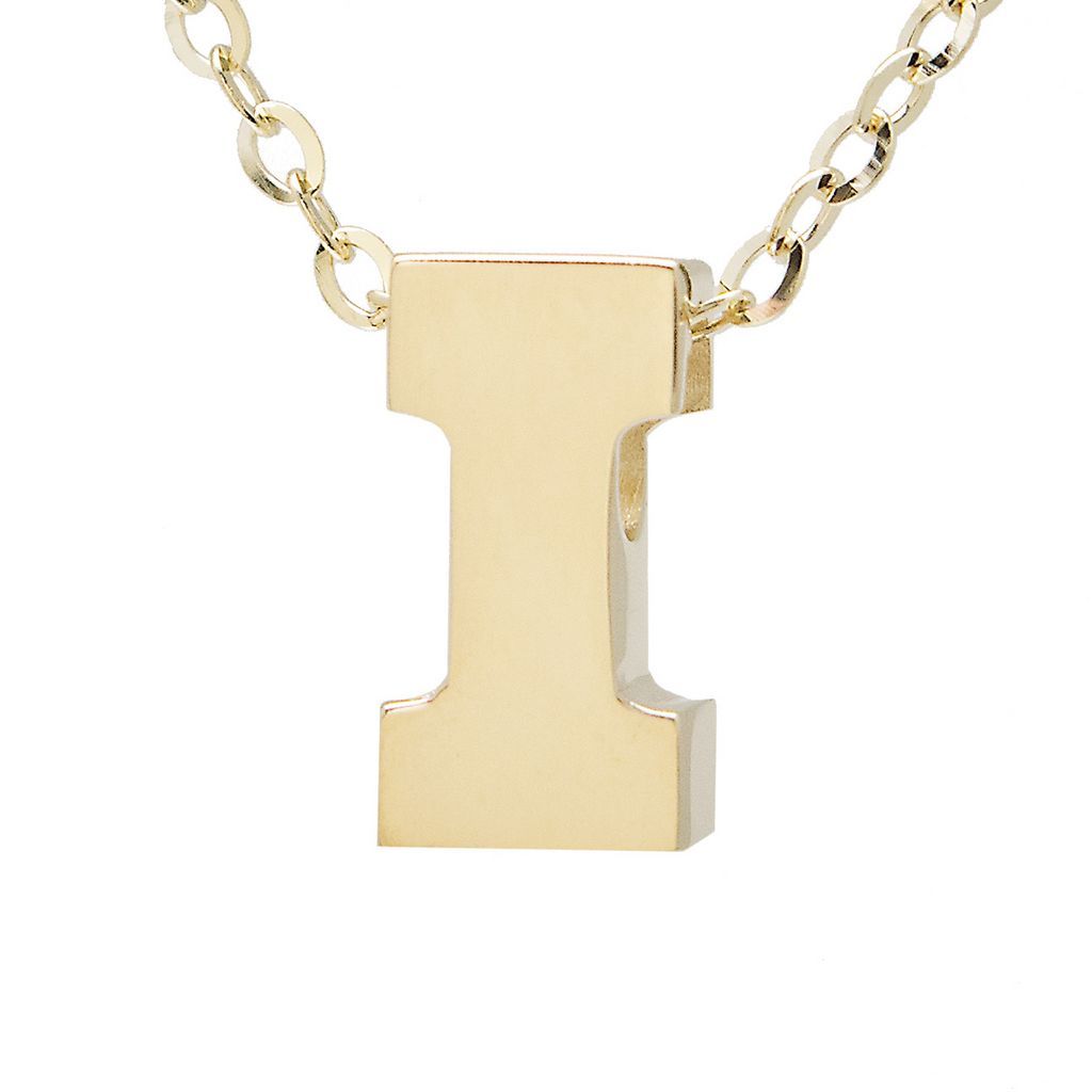 14K Gold Initial "I" Necklace Birmingham Jewelry Necklace Birmingham Jewelry