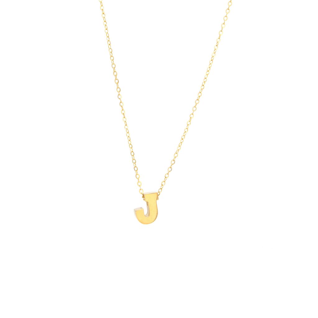 14K Gold Initial "J" Necklace Birmingham Jewelry Necklace Birmingham Jewelry