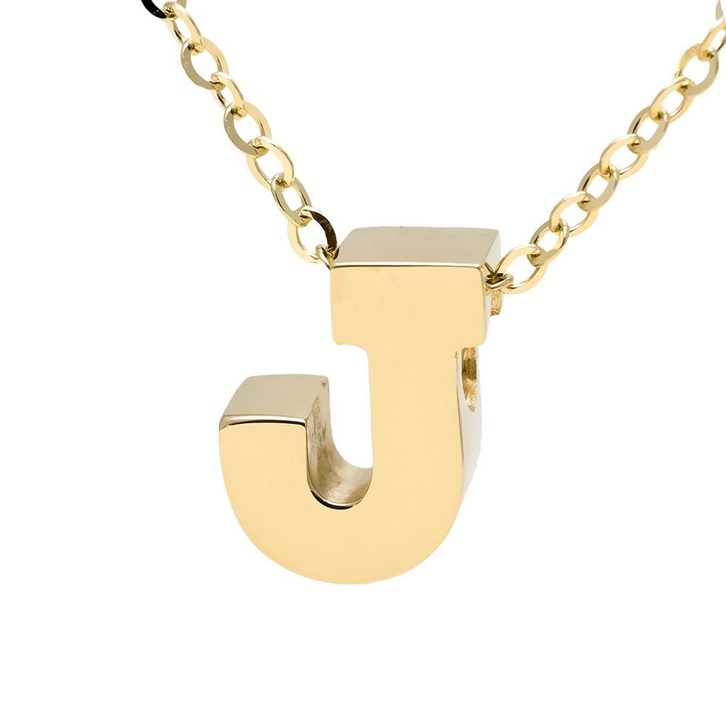 14K Gold Initial "J" Necklace Birmingham Jewelry Necklace Birmingham Jewelry