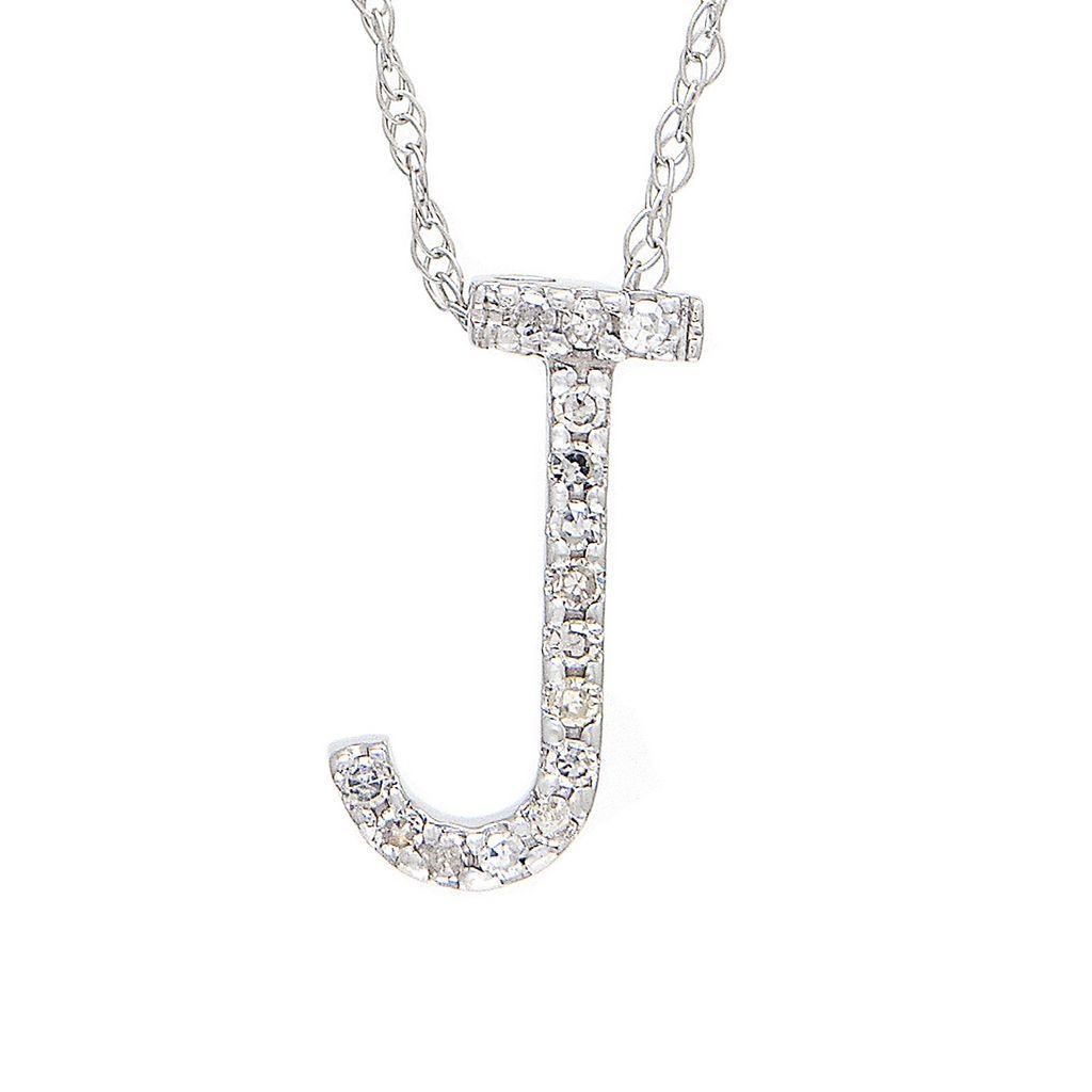 14K Gold Initial "J" Necklace With Diamonds (Big) Birmingham Jewelry Necklace Birmingham Jewelry