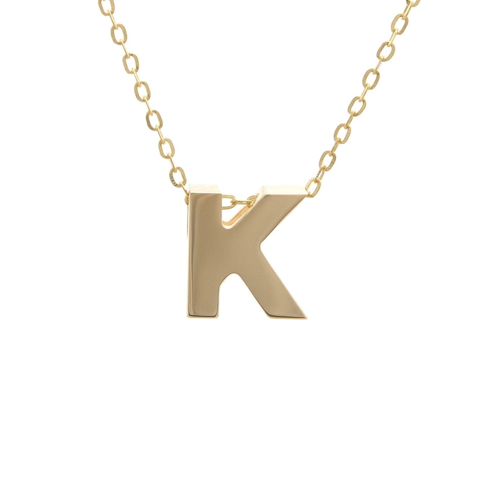 14K Gold Initial "K" Necklace Birmingham Jewelry Necklace Birmingham Jewelry