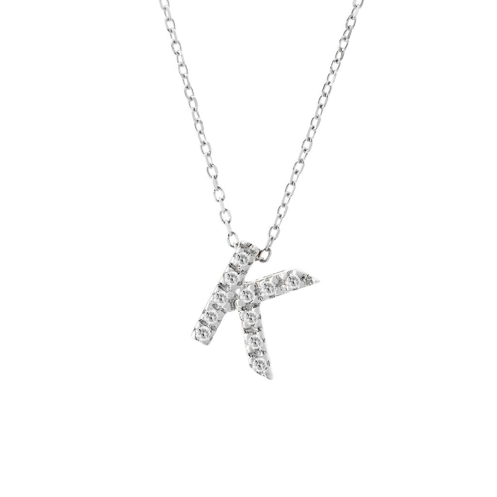 14K Gold Initial "K" Necklace With Diamonds Birmingham Jewelry Necklace Birmingham Jewelry