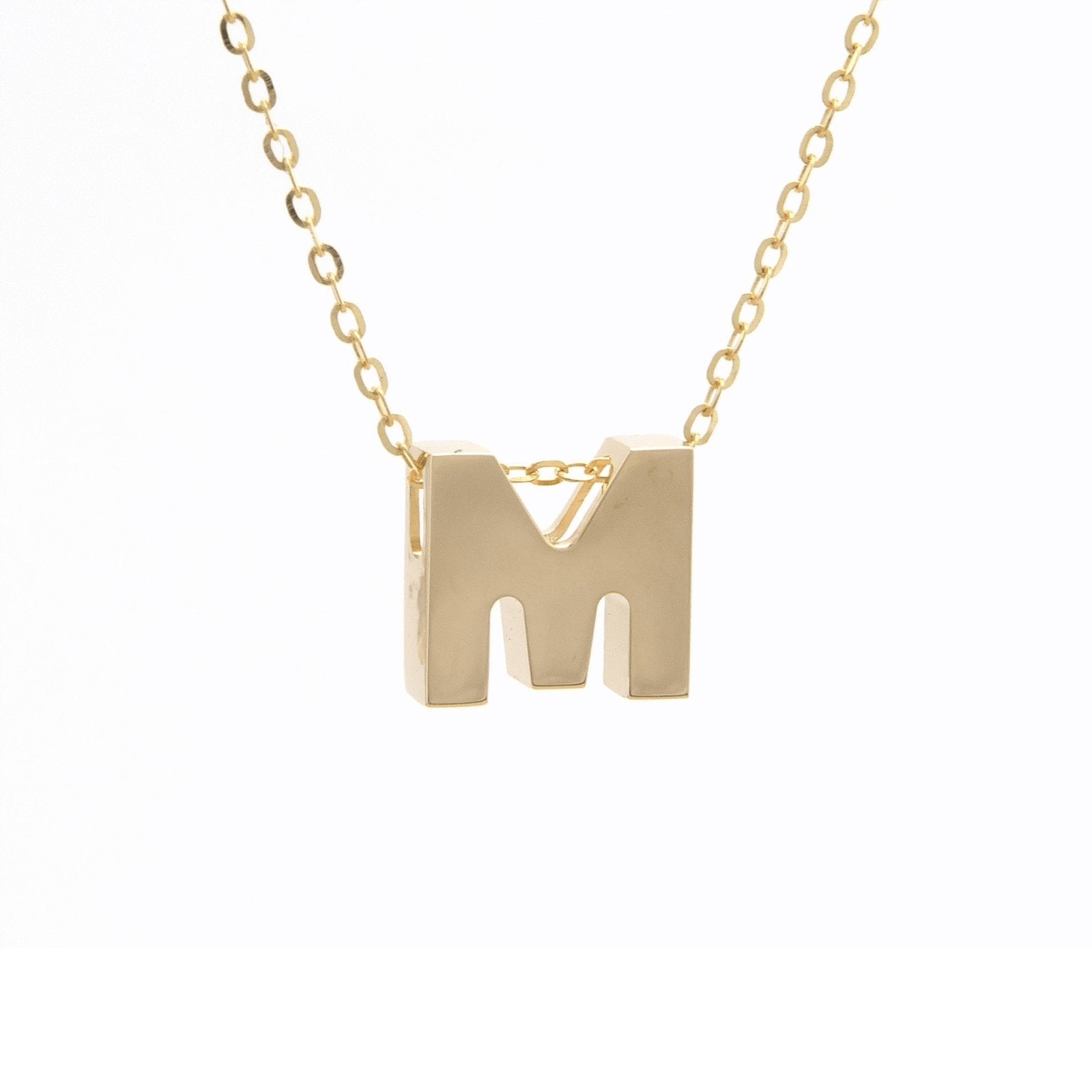 14K Gold Initial "M" Necklace Birmingham Jewelry Necklace Birmingham Jewelry