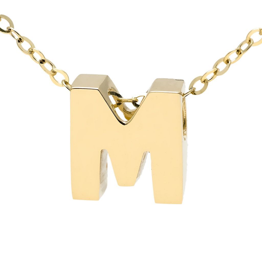 14K Gold Initial "M" Necklace Birmingham Jewelry Necklace Birmingham Jewelry