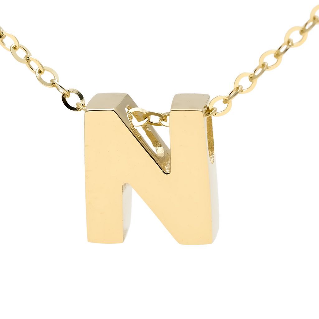 14K Gold Initial "N" Necklace Birmingham Jewelry Necklace Birmingham Jewelry