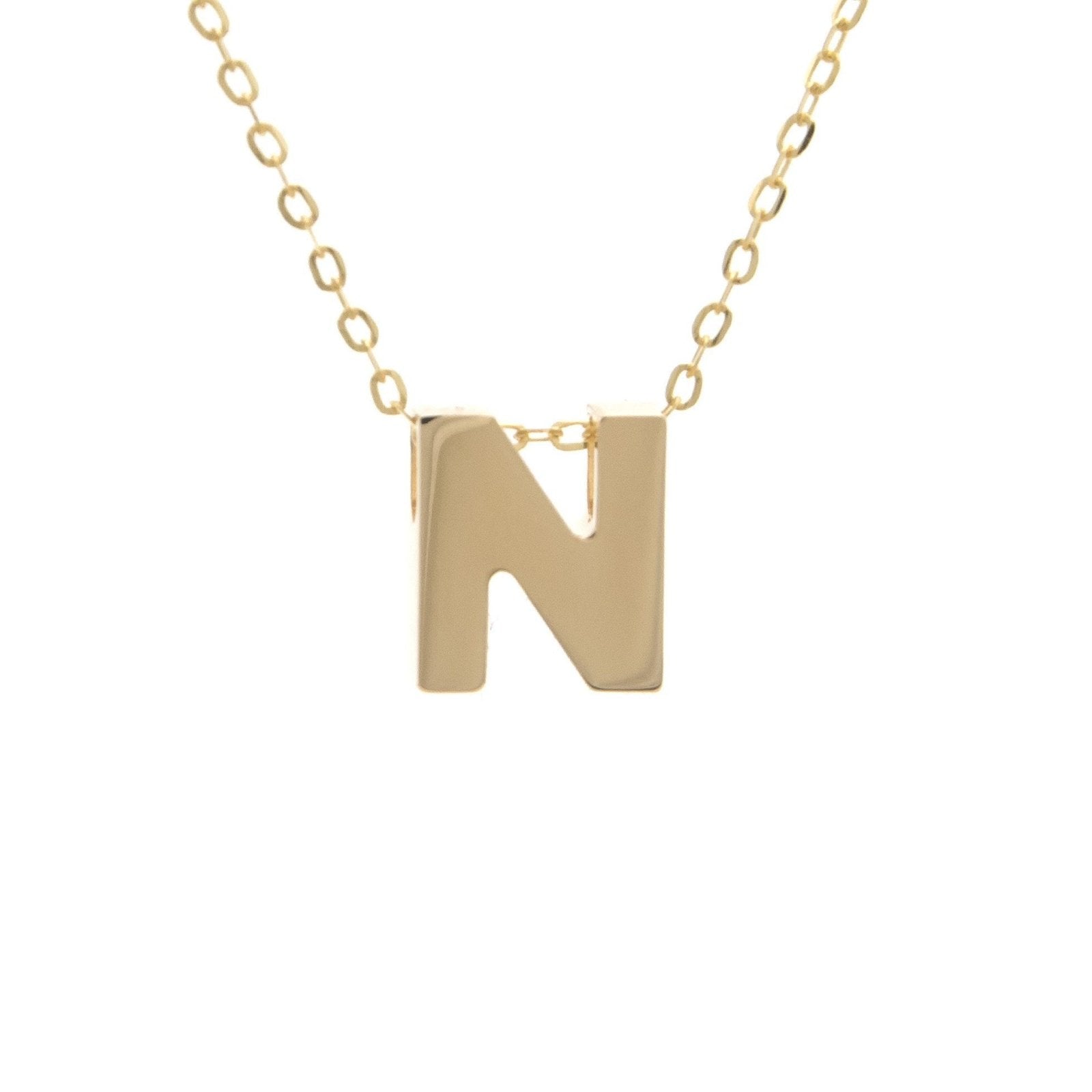 14K Gold Initial "N" Necklace Birmingham Jewelry Necklace Birmingham Jewelry