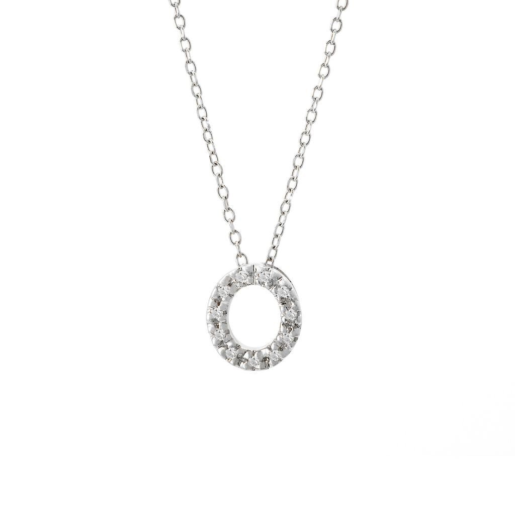 14K Gold Initial "O" Necklace With Diamonds Birmingham Jewelry Necklace Birmingham Jewelry