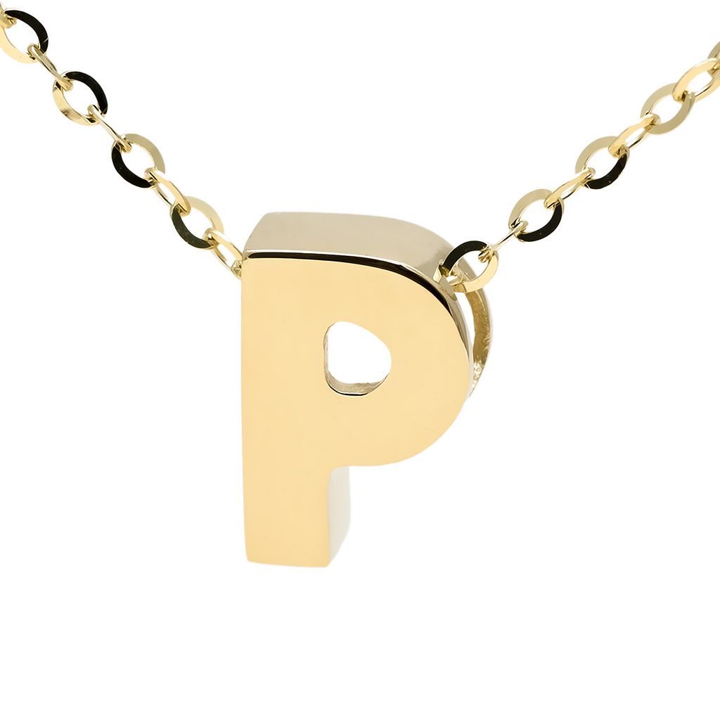 14K Gold Initial "P" Necklace Birmingham Jewelry Necklace Birmingham Jewelry
