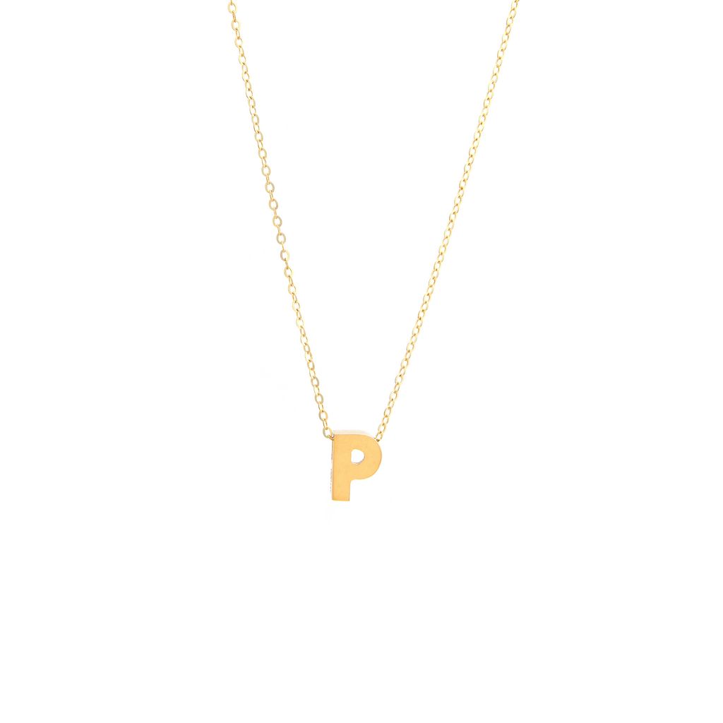 14K Gold Initial "P" Necklace Birmingham Jewelry Necklace Birmingham Jewelry