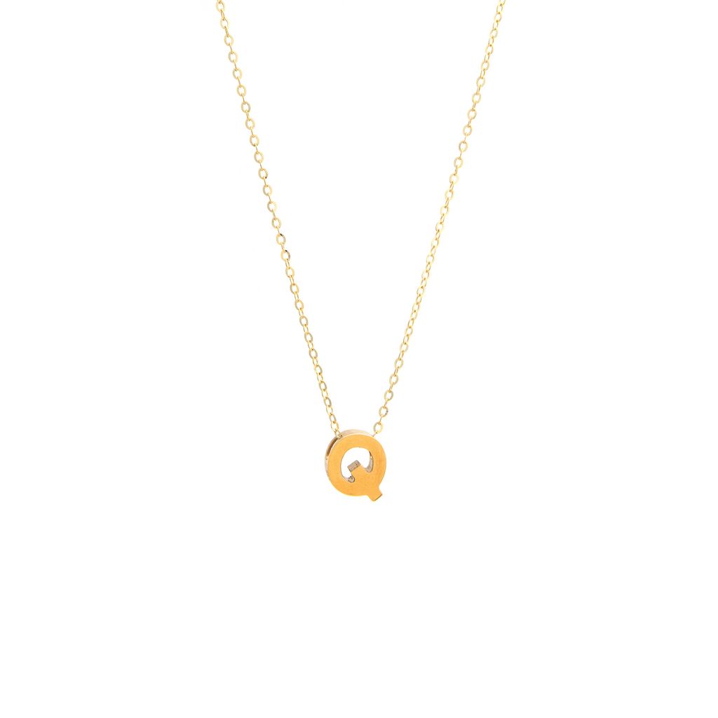 14K Gold Initial "Q" Necklace Birmingham Jewelry Necklace Birmingham Jewelry