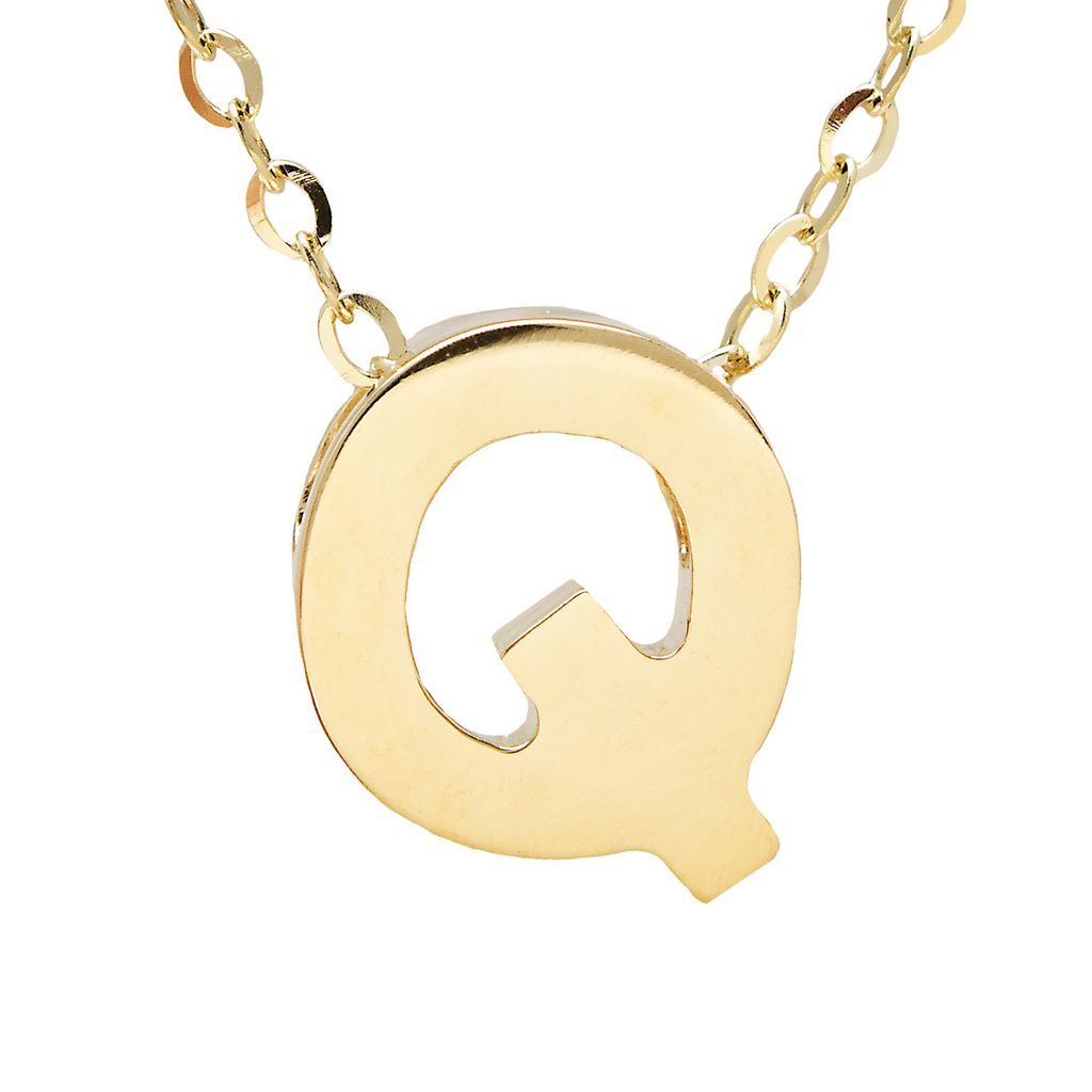 14K Gold Initial "Q" Necklace Birmingham Jewelry Necklace Birmingham Jewelry