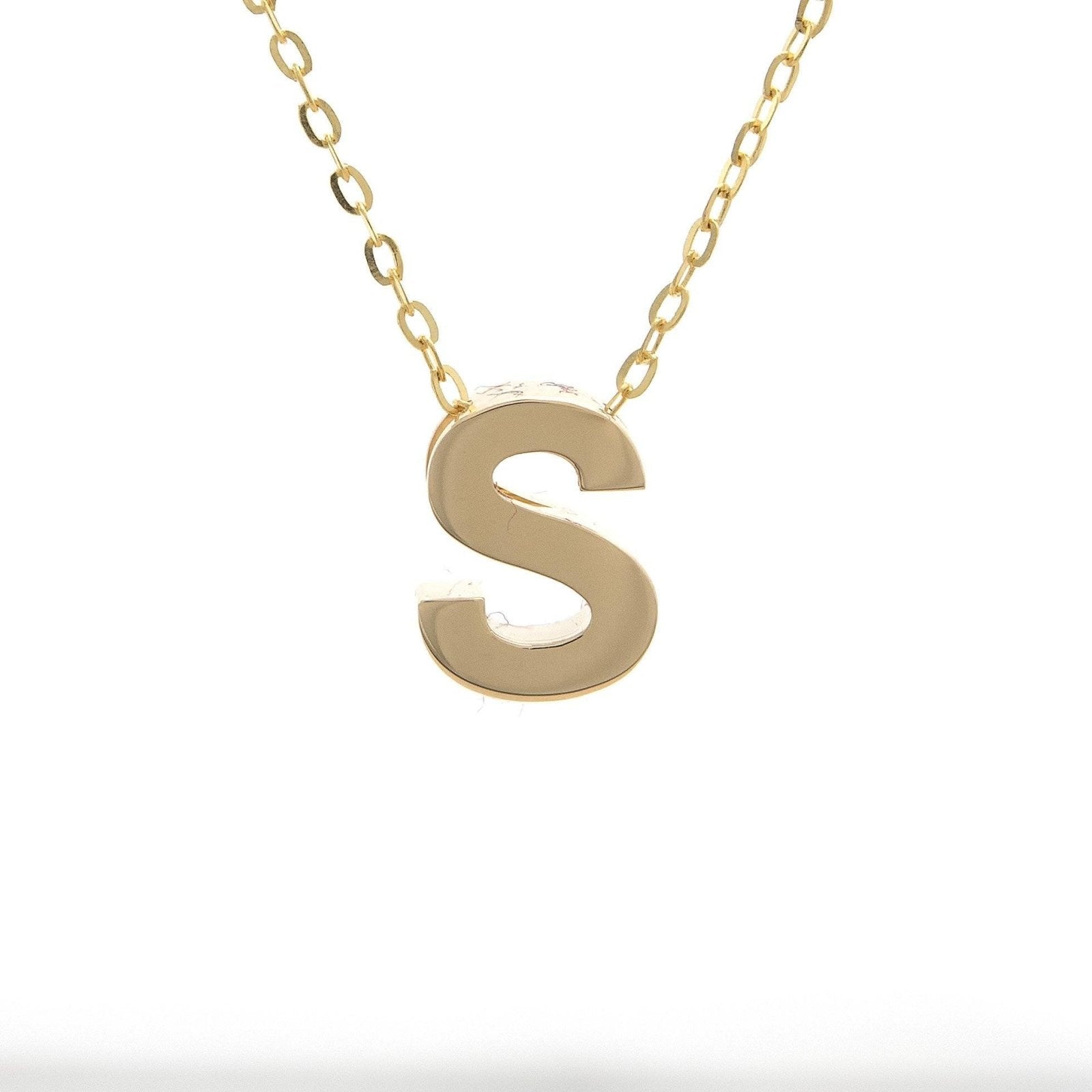 14K Gold Initial "S" Necklace Birmingham Jewelry Necklace Birmingham Jewelry