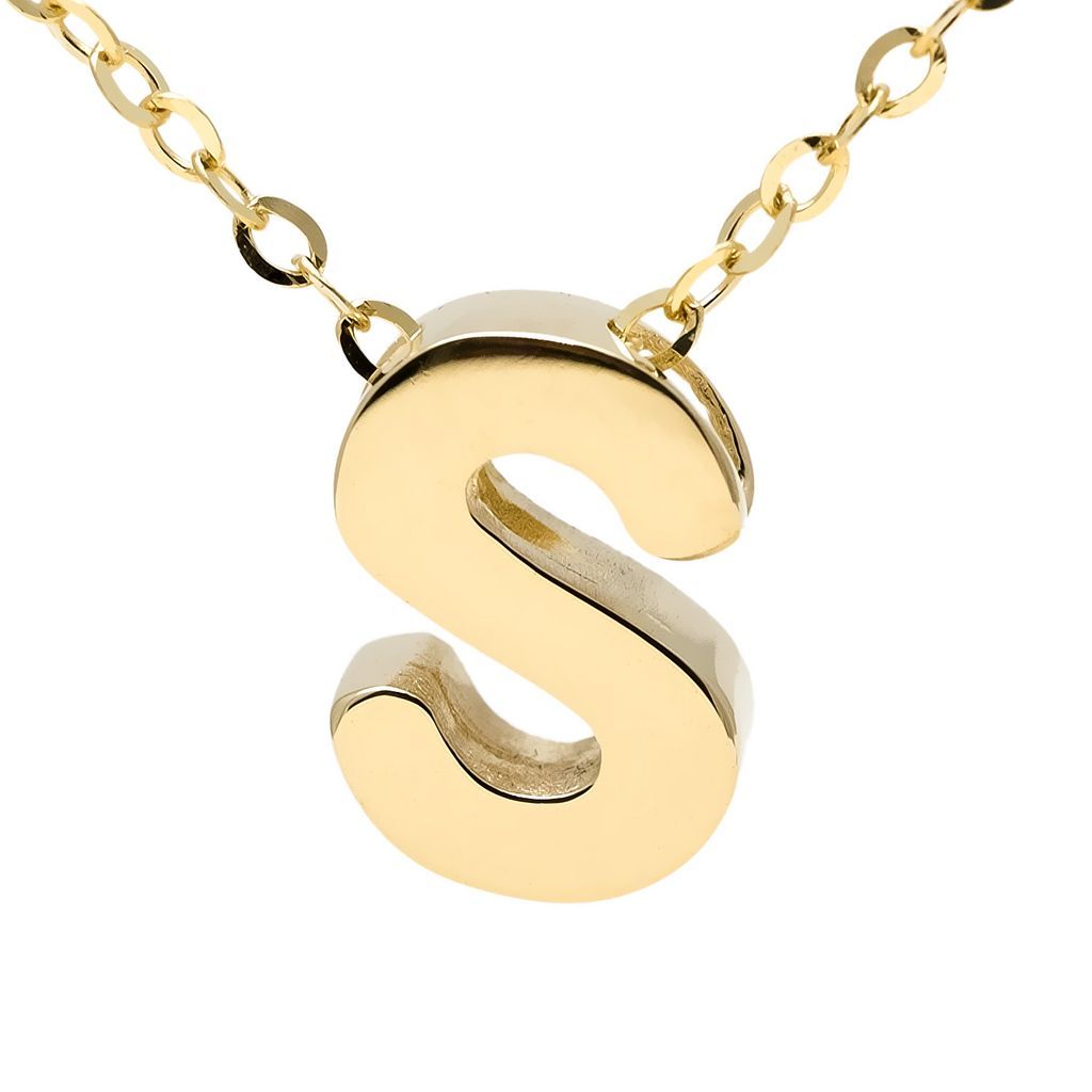 14K Gold Initial "S" Necklace Birmingham Jewelry Necklace Birmingham Jewelry