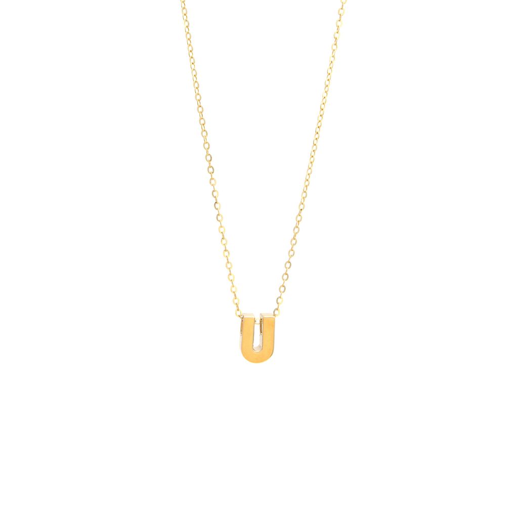 14K Gold Initial "U" Necklace Birmingham Jewelry Necklace Birmingham Jewelry