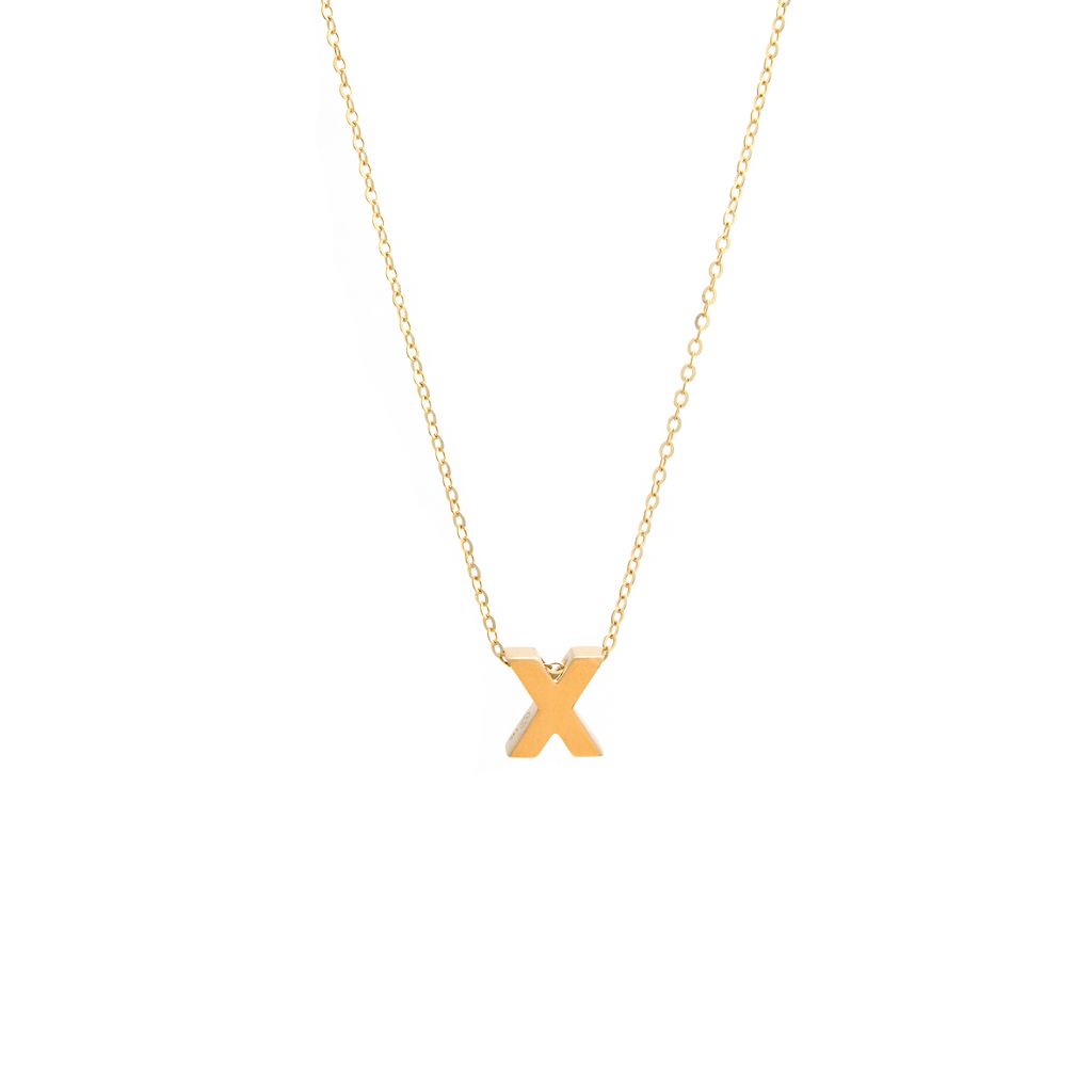 14K Gold Initial "X" Necklace Birmingham Jewelry Necklace Birmingham Jewelry