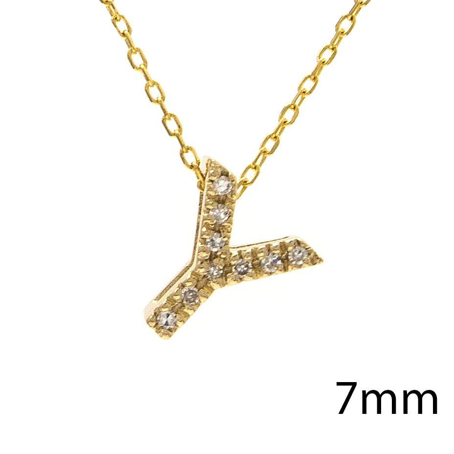 14K Gold Initial "Y" Necklace With Diamonds Birmingham Jewelry Necklace Birmingham Jewelry