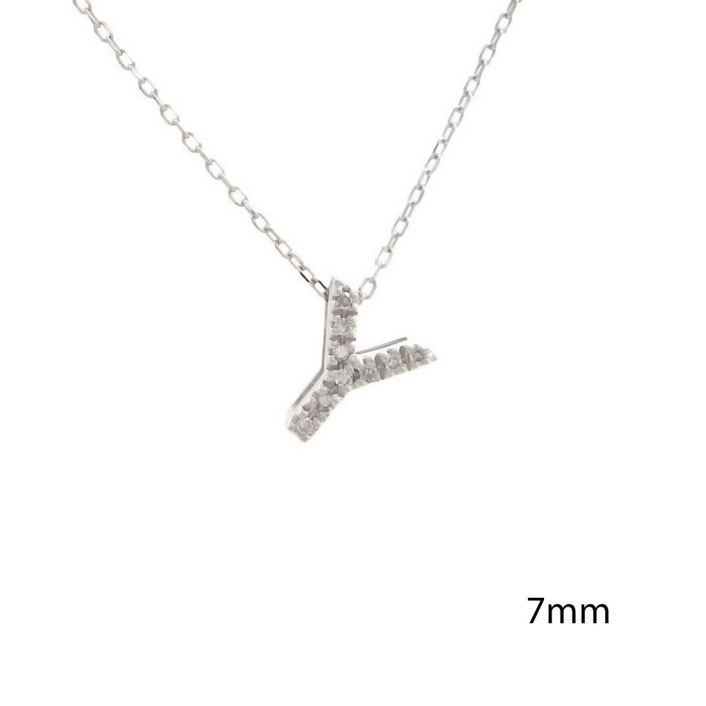 14K Gold Initial "Y" Necklace With Diamonds Birmingham Jewelry Necklace Birmingham Jewelry