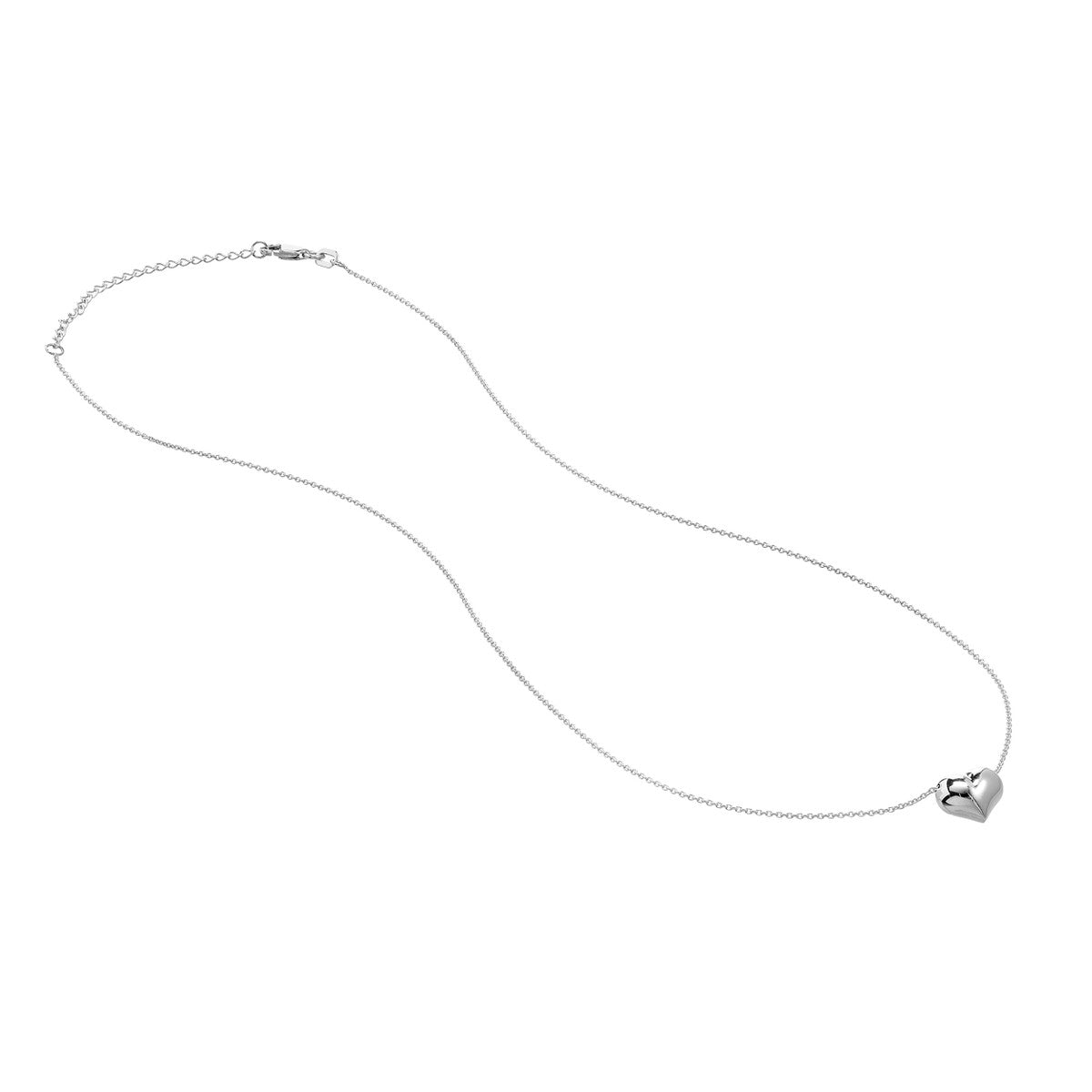 Birmingham Jewelry - 14K Gold Puffy Heart Adjustable Necklace - Birmingham Jewelry