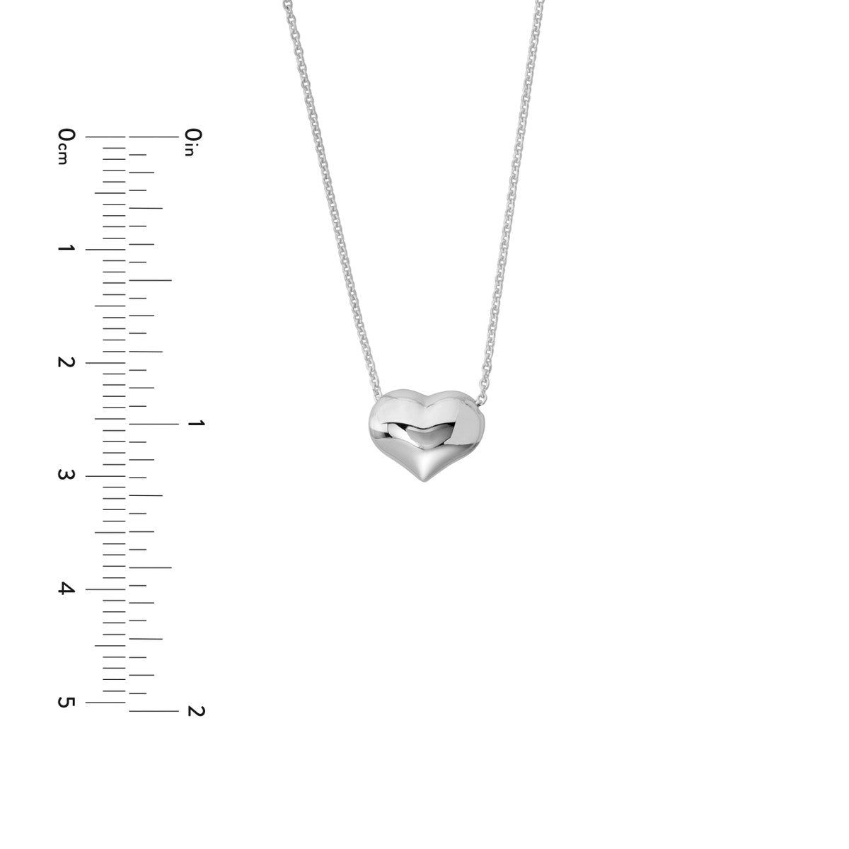 Birmingham Jewelry - 14K Gold Puffy Heart Adjustable Necklace - Birmingham Jewelry