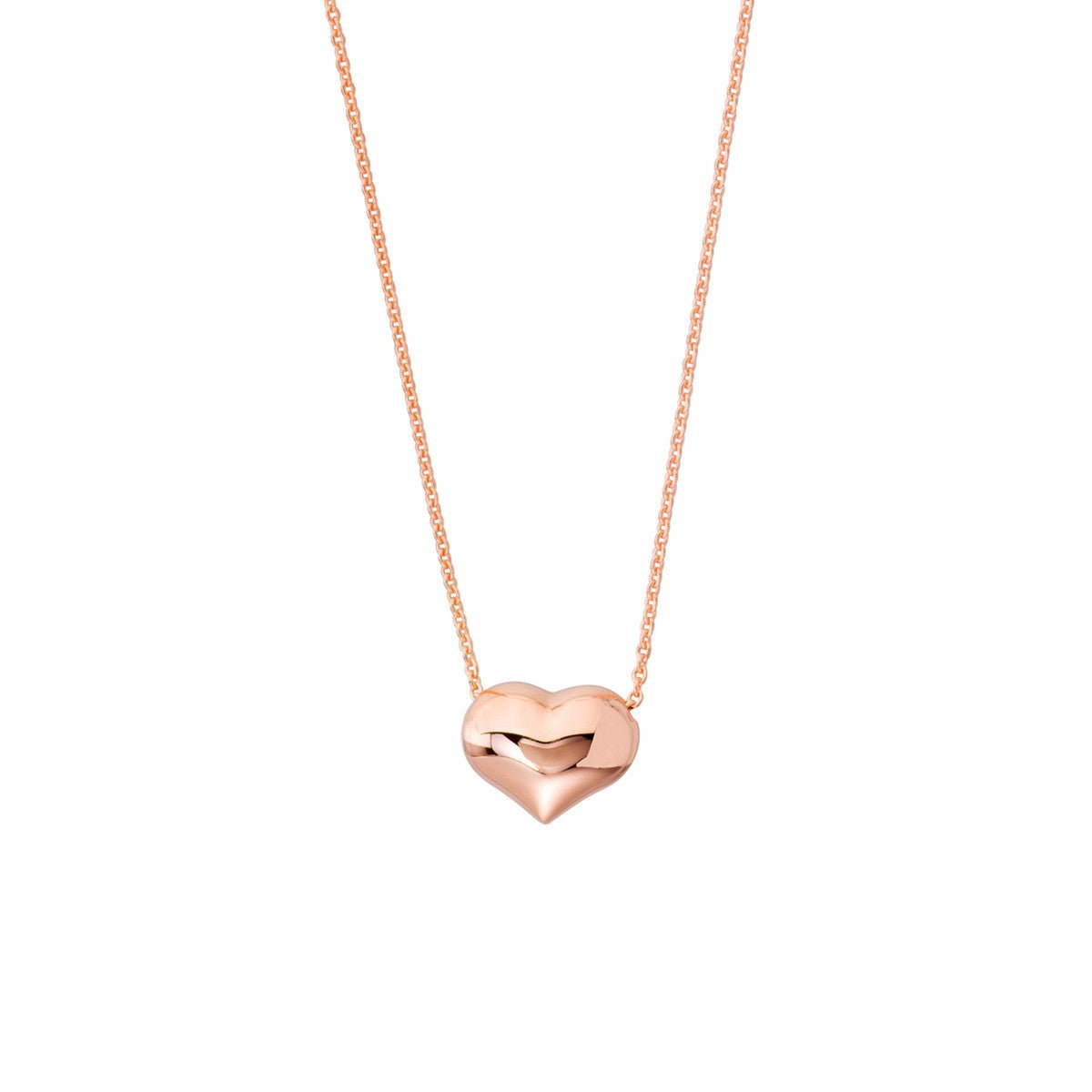 Birmingham Jewelry - 14K Gold Puffy Heart Adjustable Necklace - Birmingham Jewelry